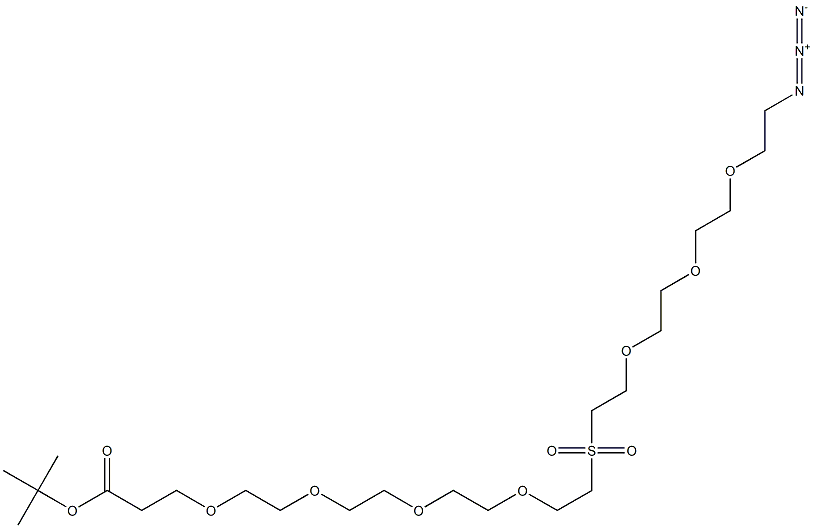Azido-PEG3-Sulfone-PEG4-t-butyl ester 结构式