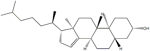 5α-コレスタ-14-エン-3β-オール 化学構造式