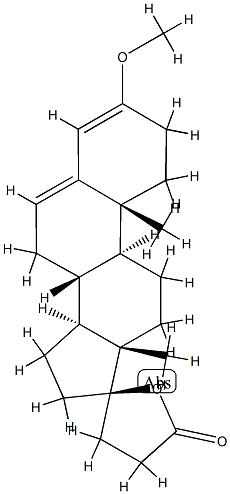 3-methoxypregna-3,5-diene-21,17alpha-carbolactone Structure