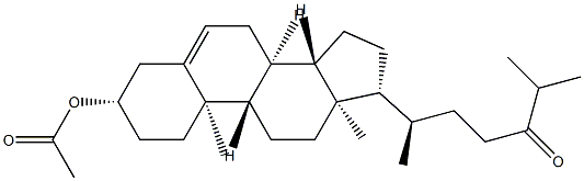 3β-(アセトキシ)-5α-コレスタ-5-エン-24-オン 化学構造式