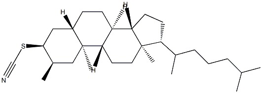 2β-Methyl-5α-cholestan-3α-yl thiocyanate Structure