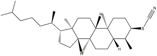 4α-Methyl-5α-cholestan-3α-yl thiocyanate Struktur