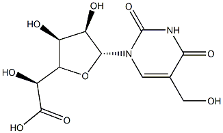 1-[3,4-Dihydro-5-(hydroxymethyl)-2,4-dioxopyrimidin-1(2H)-yl]-1-deoxy-β-D-allofuranuronic acid Structure
