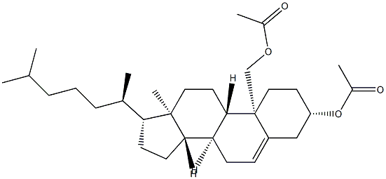 Cholest-5-ene-3β,19-diol diacetate Struktur