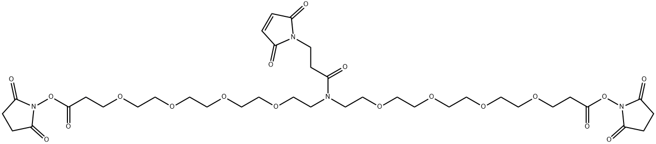N-Mal-N-bis(PEG4-NHS ester), 2112738-60-8, 结构式