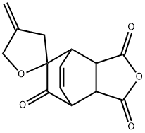 4,7-エテノ-1,3,3a,4,4',5,5',6,7,7a-デカヒドロ-4'-メチレンスピロ[イソベンゾフラン-5,2'(3'H)-フラン]-1,3,6-トリオン 化学構造式