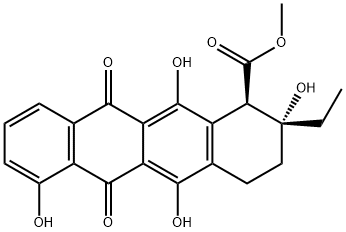 (1R)-2-Ethyl-1,2,3,4,6,11-hexahydro-2α,5,7,12-tetrahydroxy-6,11-dioxo-1β-naphthacenecarboxylic acid methyl ester Structure