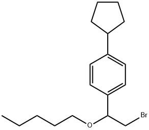 [α-(Bromomethyl)-p-cyclopentylbenzyl]pentyl ether Struktur