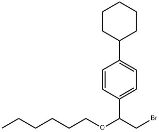[α-(Bromomethyl)-p-cyclohexylbenzyl]hexyl ether Structure