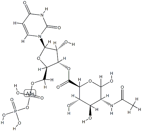 UDP-N-acetylglucosaminuronic acid 结构式