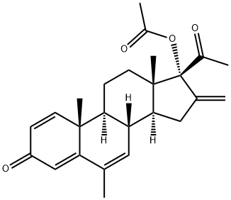 1-dehydromelengestrol acetate 结构式