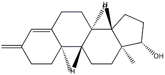 (8R,9S,10R,13S,14S,17S)-10,13-dimethyl-3-methylidene-1,2,6,7,8,9,11,12 ,14,15,16,17-dodecahydrocyclopenta[a]phenanthren-17-ol Structure