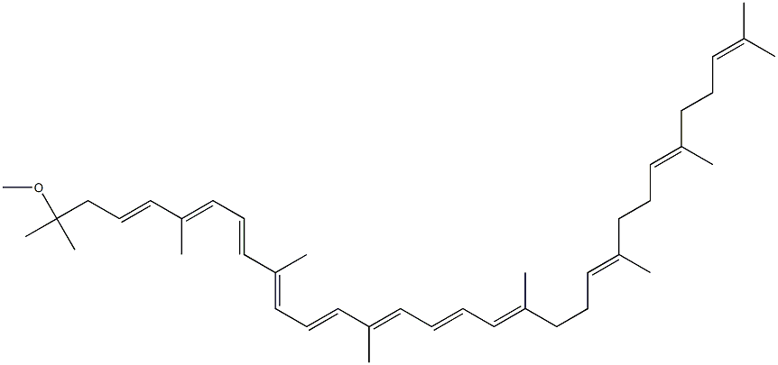3,4-Didehydro-1,2,7',8',11',12'-hexahydro-1-methoxy-ψ,ψ-carotene Struktur