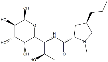 6,8-ジデオキシ-6-[[[(2S)-1-メチル-4β-プロピル-2α-ピロリジニル]カルボニル]アミノ]-α-D-erythro-D-galacto-オクトピラノース 化学構造式