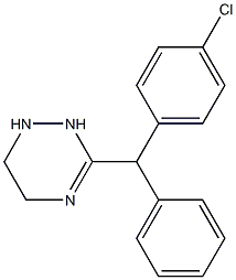3-(p-Chloro-α-phenylbenzyl)-1,4,5,6-tetrahydro-1,2,4-triazine Struktur