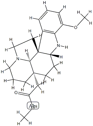 (-)-17-Methoxyaspidospermidine-21-oic acid methyl ester Struktur