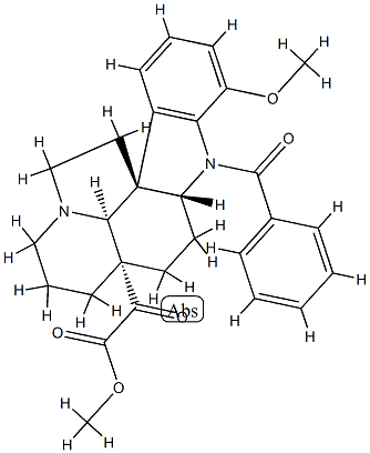 1-Benzoyl-20-oxo-17-methoxyaspidospermidin-21-oic acid methyl ester 结构式