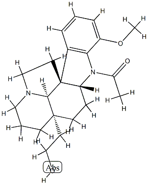 1-Acetyl-17-methoxyaspidospermidin-21-ol Structure