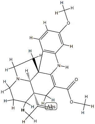 2,3-Didehydro-16-methoxy-20-oxoaspidospermidine-3-carboxylic acid methyl ester 结构式