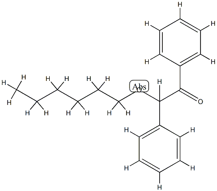 α-Phenyl-α-hexyloxyacetophenone 结构式