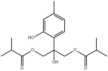 8-Hydroxy-9,10-diisobutyryloxythymol Struktur