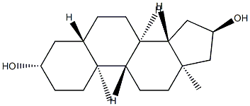 5α-アンドロスタン-3β,16α-ジオール 化学構造式