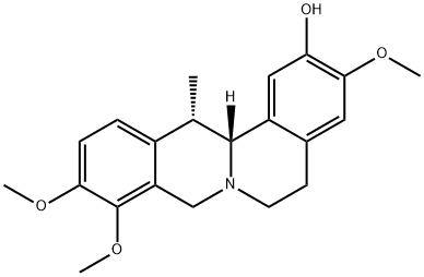 [13S,13aβ,(+)]-5,8,13,13a-テトラヒドロ-3,9,10-トリメトキシ-13-メチル-6H-ジベンゾ[a,g]キノリジン-2-オール 化学構造式