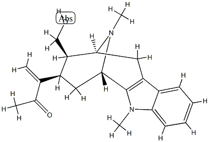 (10R,11R)-2,9-Dimethyl-10-(hydroxymethyl)-11-(1-methylene-2-oxopropyl)-1α,3α-propano-1,2,3,4-tetrahydro-β-carboline 结构式
