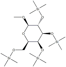 Methyl 2-O,3-O,4-O,6-O-tetrakis(trimethylsilyl)-β-D-galactopyranoside 结构式