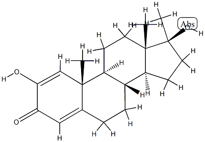 (8S,9S,10S,13S,14S,17S)-2,17-dihydroxy-10,13,17-trimethyl-7,8,9,11,12, 14,15,16-octahydro-6H-cyclopenta[a]phenanthren-3-one 结构式