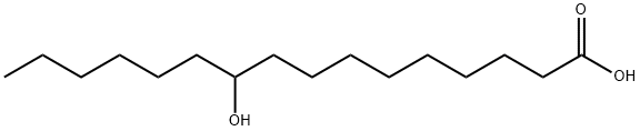 10-ヒドロキシヘキサデカン酸 化学構造式