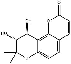 (9R)-8,8-Dimethyl-9α,10β-dihydroxy-9,10-dihydro-2H,8H-benzo[1,2-b:3,4-b']dipyran-2-one Struktur
