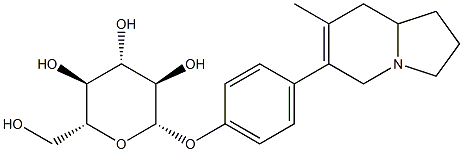 [4-(1,2,3,5,8,8a-Hexahydro-7-methylindolizin-6-yl)phenyl]β-D-glucopyranoside Structure