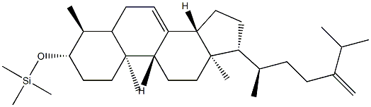 Trimethyl[[4α-methylergosta-7,24(28)-dien-3β-yl]oxy]silane Structure