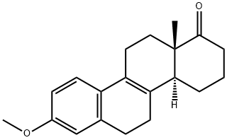 (4aR,12aS)-8-methoxy-12a-methyl-2,3,4,4a,5,6,11,12-octahydrochrysen-1- one Struktur