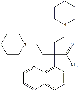 α,α-Bis(2-piperidinoethyl)-1-naphthaleneacetamide Structure