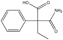 α-(Aminocarbonyl)-α-ethylbenzeneacetic acid Structure