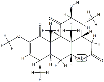12β-Hydroxy-2-methoxypicras-2-ene-1,11,16-trione Structure