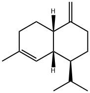 1,2,3,4,4aα,5,6,8aα-オクタヒドロ-7-メチル-4-メチレン-1α-(1-メチルエチル)ナフタレン 化学構造式
