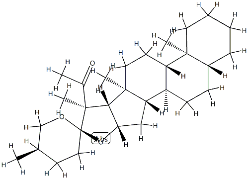 (20R,25R)-20-Acetyl-5α-spirostane Structure