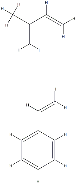 苯乙烯与2-甲基-1,3-丁二烯的聚合物, 25038-32-8, 结构式