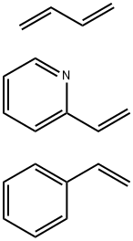 苯乙烯、丁二烯、乙烯基吡啶三聚物, 25053-48-9, 结构式