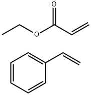 2-Propenoic acid, ethyl ester, polymer with ethenylbenzene Structure