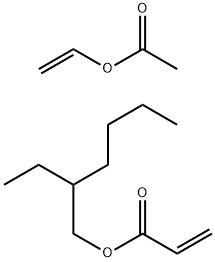丙烯酸-2-乙基己基酯|醋酸乙烯酯的共聚物, 25067-02-1, 结构式