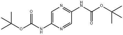 tert-butyl pyrazine-2,5-diyldicarbaMate Struktur