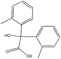 α-ヒドロキシ-2-メチル-α-(2-メチルフェニル)ベンゼン酢酸 化学構造式
