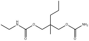 2-(Carbamoyloxymethyl)-2-methylpentyl=ethylcarbamate Structure