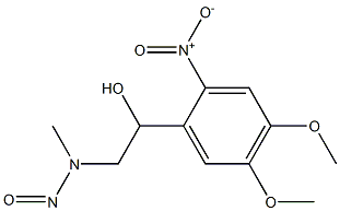 (-)-3,4-Dimethoxy-α-[(methylnitrosoamino)methyl]-6-nitrobenzyl alcohol Structure