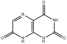 プテリジン-2,4,7(1H,3H,8H)-トリオン 化学構造式