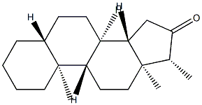 17β-Methyl-5α-androstan-16-one Structure